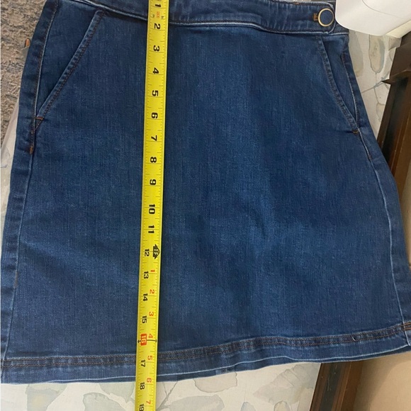 Ann Taylor Weekend A line Womens Denim Mini skirt size 0 - Picture 8 of 9